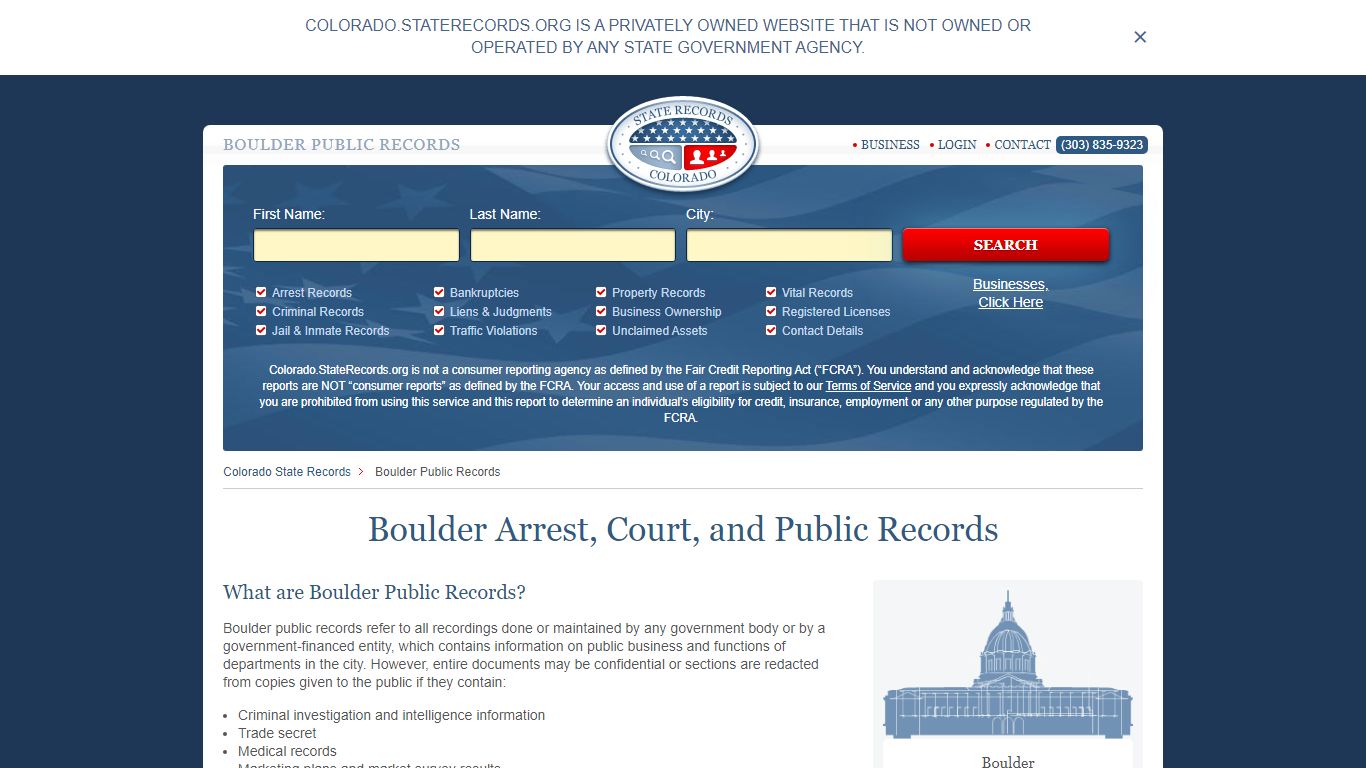 Boulder Arrest and Public Records | Colorado.StateRecords.org